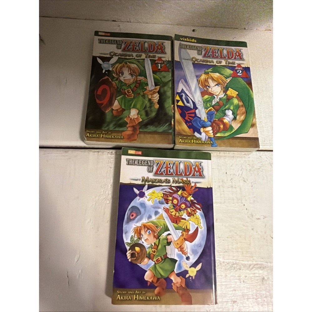 Legend of Zelda Manga 3-Book Set Ocarina of Time 1 & 2 + Majora's Mask VIZ Media